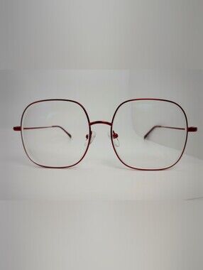 Movement. Red Women's Square Metal Frame Glasses.